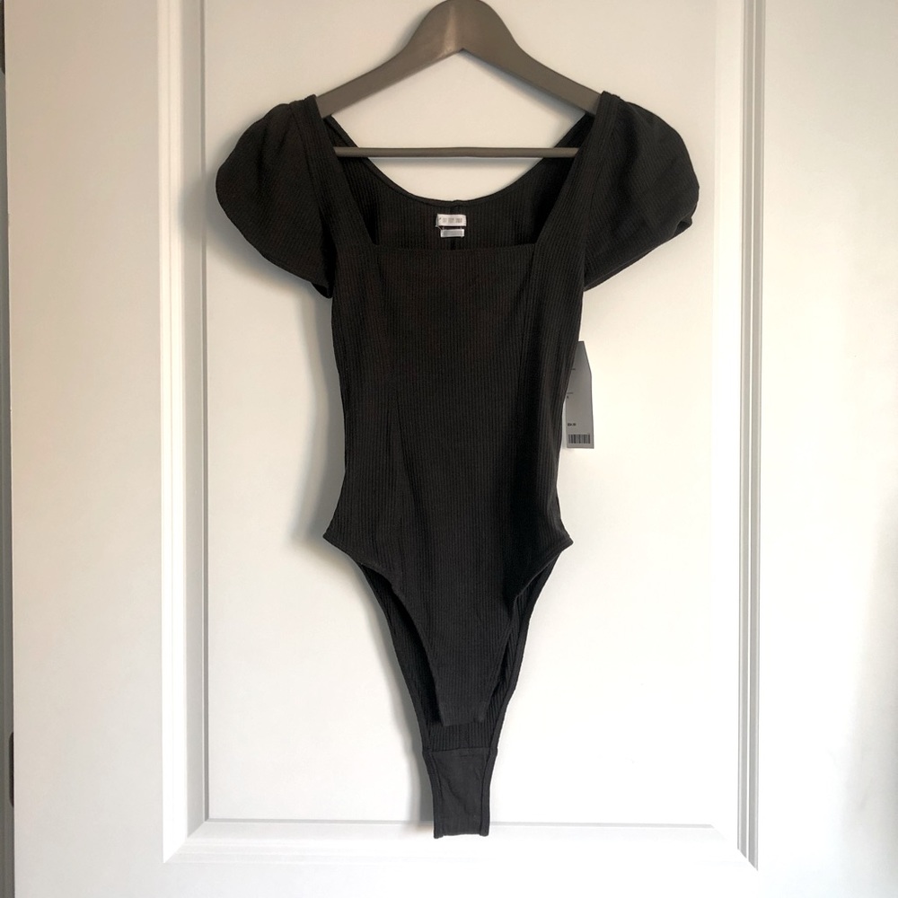 Urban Outfitters Black Short Sleeve Bodysuit